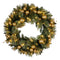 Christabelle 61cm Christmas Wreath LED Lights Golden Baubles