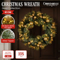 Christabelle 61cm Christmas Wreath LED Lights Golden Baubles