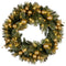 Christabelle 76cm Christmas Wreath LED Lights Golden Baubles