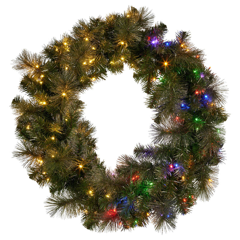 Christabelle 1.22m Christmas Wreath LED Lights 2pc Pine Dual Front Doors