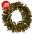 Christabelle 1.22m Christmas Wreath LED Lights 2pc Pine Dual Front Doors