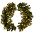Christabelle 1.22m Christmas Wreath LED Lights 2pc Pine Dual Front Doors