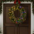 Christabelle 1.22m Christmas Wreath LED Lights 2pc Pine Dual Front Doors