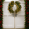 Christabelle 1.22m Christmas Wreath LED Lights 2pc Pine Dual Front Doors