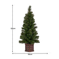 Christabelle 4ft Christmas Tree Gold LED Multi Lights Glitter Pine