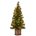 Christabelle 4ft Christmas Tree Gold LED Multi Lights Glitter Pine