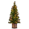 Christabelle 4ft Christmas Tree Gold LED Multi Lights Glitter Pine