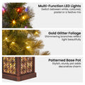 Christabelle 4ft Christmas Tree Gold LED Multi Lights Glitter Pine