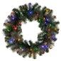 Christabelle 61cm Christmas Wreath with LED Lights Glittery Gold Pine re-Lit Front Door Decoration Ornament