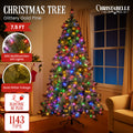 Christabelle 7.5ft Christmas Tree Gold Led Multi-colour Lights