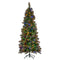 Christabelle 7.5ft Slim Christmas Tree Gold LED Lights Glitter
