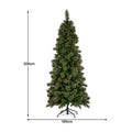 Christabelle 7.5ft Slim Christmas Tree Gold LED Lights Glitter
