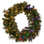 Christabelle 76cm Split Christmas Wreath with LED Lights for Double Front Doors Decoration