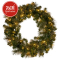 Christabelle 76cm Split Christmas Wreath LED Lights Double Door