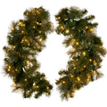 Christabelle 76cm Split Christmas Wreath LED Lights Double Door
