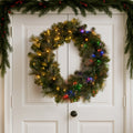 Christabelle 76cm Split Christmas Wreath LED Lights Double Door
