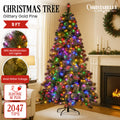 Christabelle 9ft Christmas Tree Gold 850 LED Lights Pine Needles