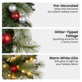 Christabelle 61cm Christmas Wreath LED Lights Red Silver Baubles