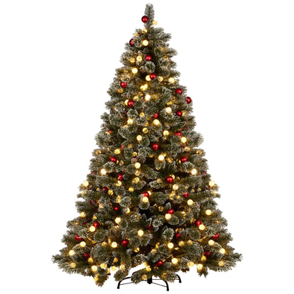 Christabelle Swishmas Snowy Bristle 2.3m Multicolour Pre-Lit Christmas Tree with 1587 Tips