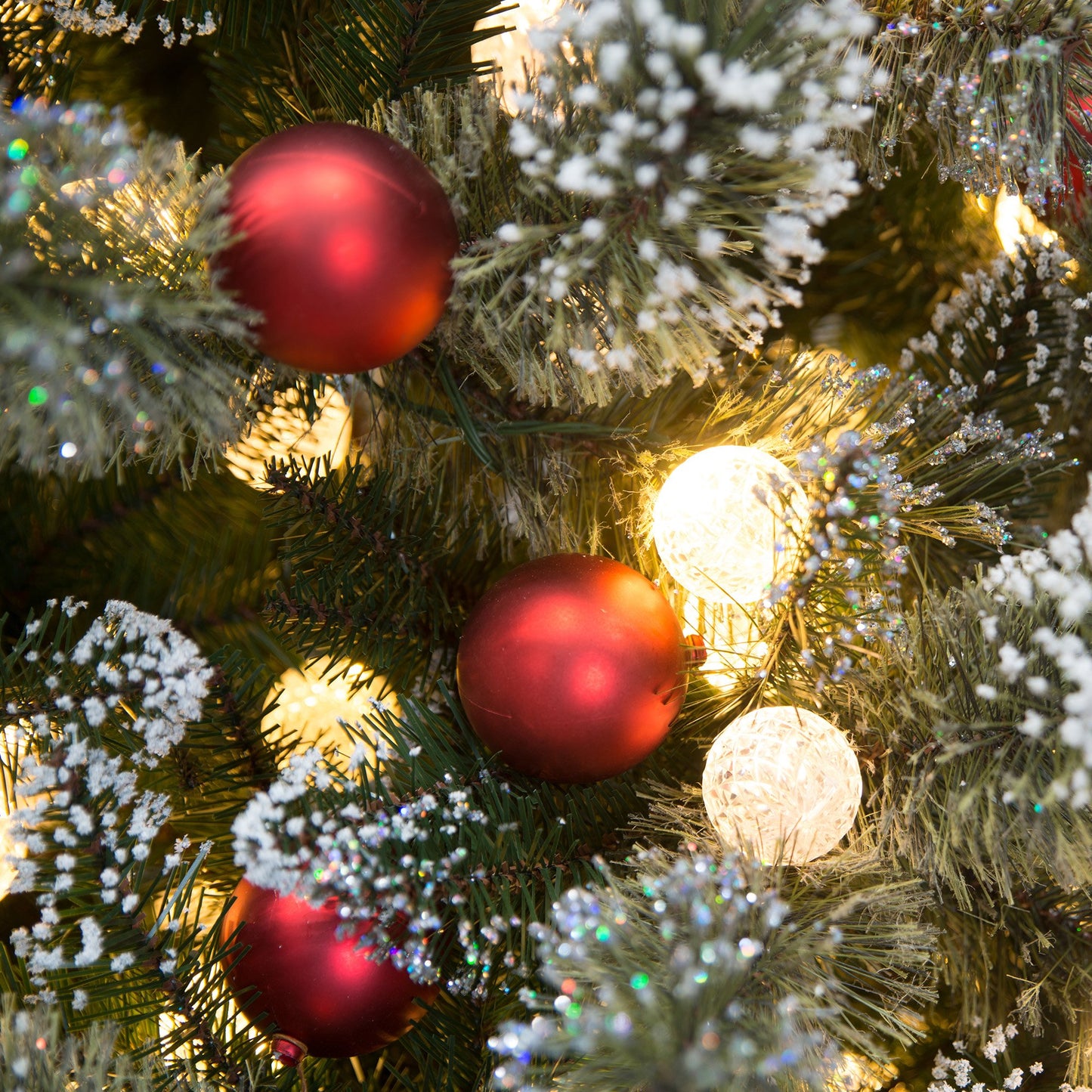 Christabelle Swishmas Snowy Bristle 2.3m Multicolour Pre-Lit Christmas Tree with 1587 Tips