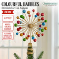 Christabelle Christmas Tree Topper Gold Glittery Baubles Ornaments