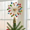 Christabelle Christmas Tree Topper Gold Glittery Baubles Ornaments