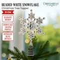 Christabelle Snowflake Christmas Tree Topper Beaded Decoration