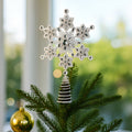 Christabelle Snowflake Christmas Tree Topper Beaded Decoration