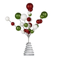 Christabelle Christmas Tree Topper Baubles Glitter Ornament Red