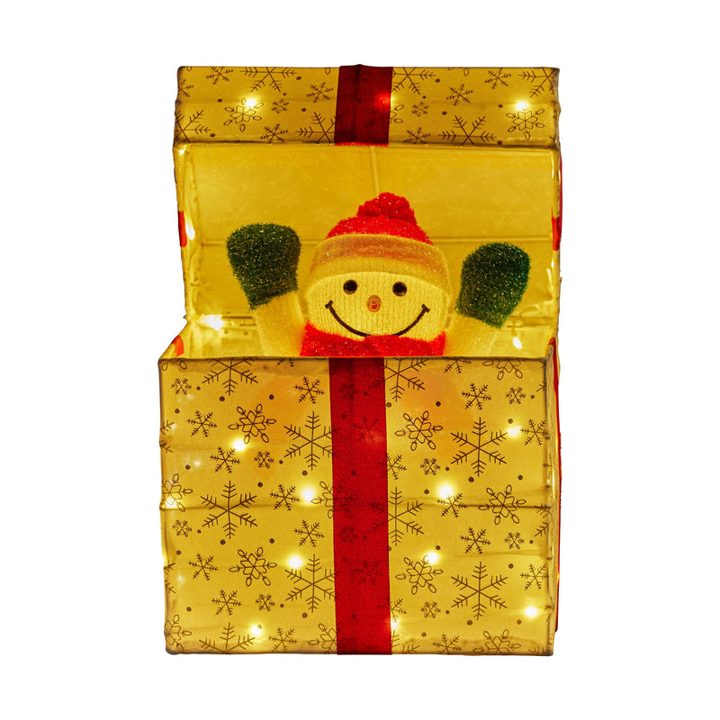 Christabelle Animated Snowman LED Christmas Decoration Gift Box