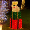 Christabelle 122cm Animated Present Stack Santa LED Christmas Tree Decor