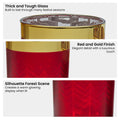 Christabelle Christmas Candle Jar Set 3 Red Gold Holiday Holders
