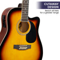 Karrera 12-String Acoustic Guitar EQ Sunburst