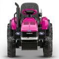 Case IH 12V Kids Ride On Tractor with Trailer 2 Speed Pink