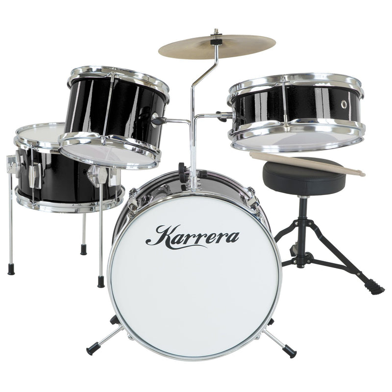Karrera 4pc Drum Kit Kids Black