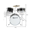 Karrera 4pc Drum Kit Kids Black