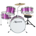 Karrera 4pc Kids Drum Kit Purple - Beginner Children Music