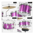 Karrera 4pc Kids Drum Kit Purple - Beginner Children Music