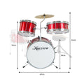 Karrera Kids 4pc Drum Kit Red
