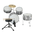 Karrera Kids 4pc Drum Kit Silver