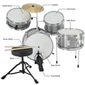 Karrera Kids 4pc Drum Kit Silver