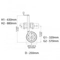 Alko 10 inch Heavy Duty Solid Tyre Jockey Wheel 623660XP3
