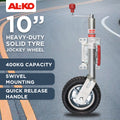 Alko 10 inch Heavy Duty Solid Tyre Jockey Wheel 623660XP3