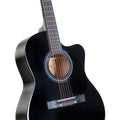 Karrera 40in Acoustic Cutaway Guitar Black