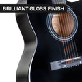 Karrera 40in Acoustic Cutaway Guitar Black