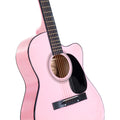 Karrera 40in Acoustic Cutaway Guitar Pink