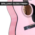 Karrera 40in Acoustic Cutaway Guitar Pink