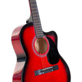 Karrera 40in Acoustic Cutaway Guitar Red