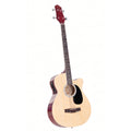 Karrera 43in Acoustic Bass Guitar with electric pickup   - Natural