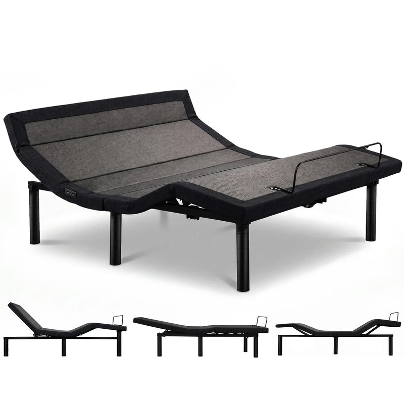 Therapedic Advance Double Adjustable Bed Frame Base with Head Tilt, Massage, USB & Wireless Remote